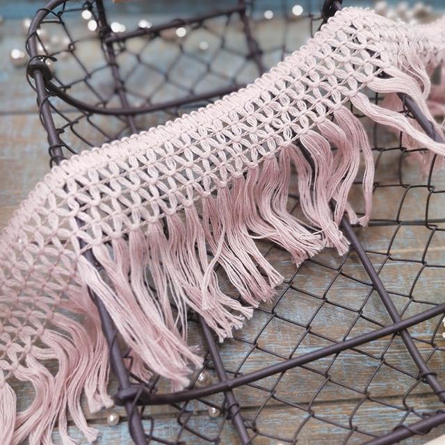 4 ярда/лот, кружевная лента с кисточками, 12 см, хлопковые кисточки, отделка бахромой, кружево с кисточками для шитья, постельное белье, шторы, аксессуары «сделай сам»