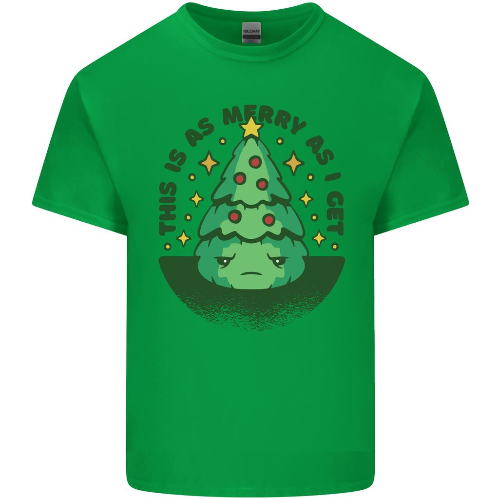 Bah Humbug Christmas Tree Funny Unisexs Light Cotton TShirt