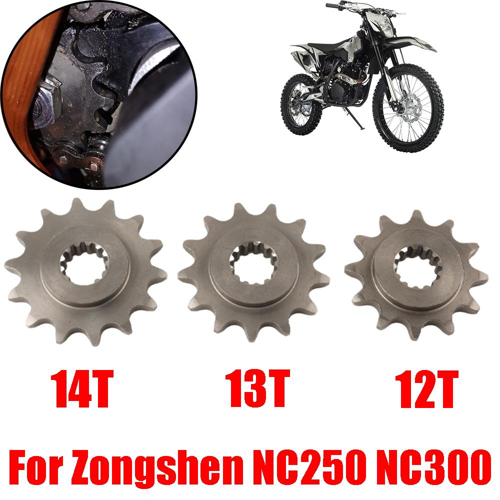 Для Zongshen NC250 NC250S NC300 NC300S NC 250 300 Мотоциклетные Аксессуары Передняя Звездочка Цепи 12T 13T 14T Зубчатое Колесо 13 14 Зубов