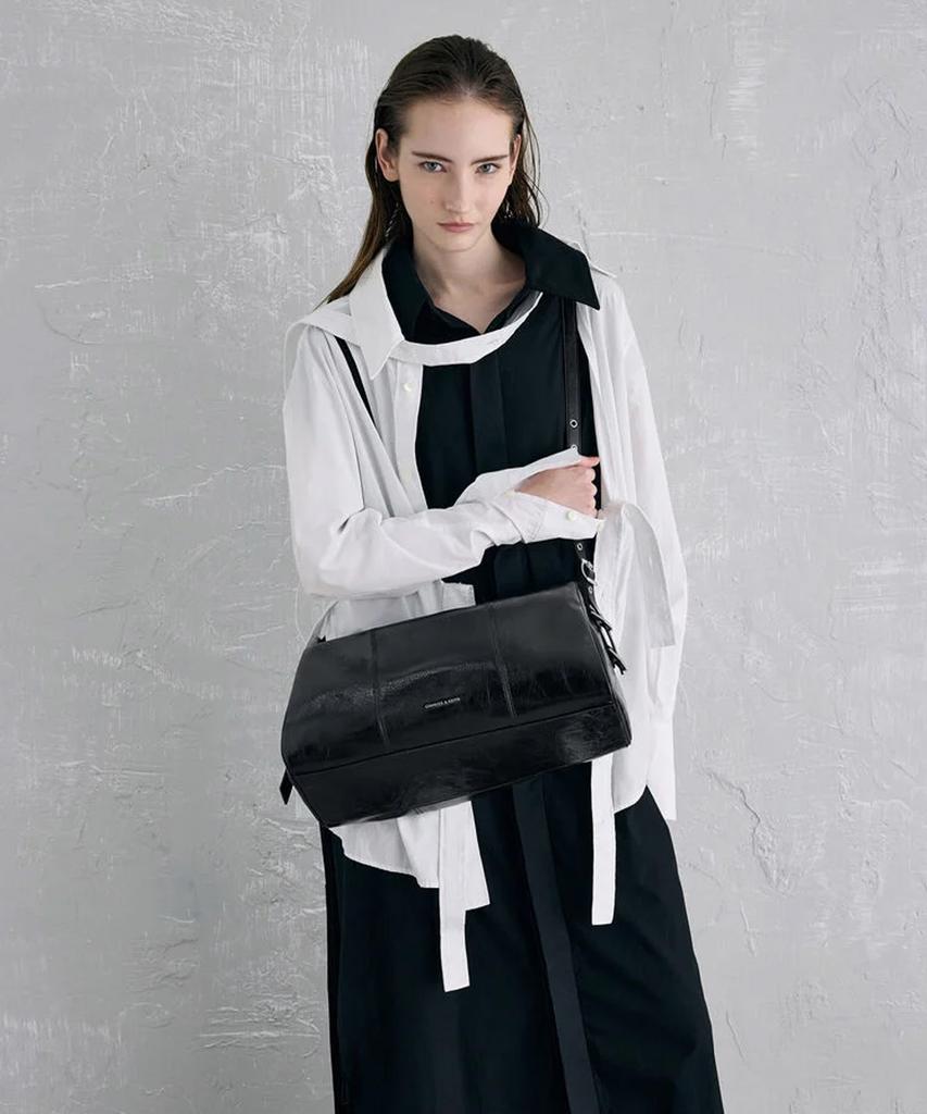 Сумка через плечо Charles & Keith Brina с панелью и ремешком на люверсах, 2 цвета Ck2-80271493