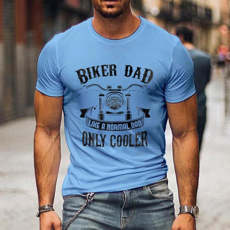 Мужская футболка с винтажным принтом мотоцикла, байкерская футболка с надписью «Только крутые папы», большие футболки с рисунком для мужчин, модные футболки Harajuku для отцов, топы
