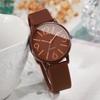 Arabic Dial Women's Quartz Watch Minimalist Silicone Strap Casual Wristwatch for Girls Students Reloj