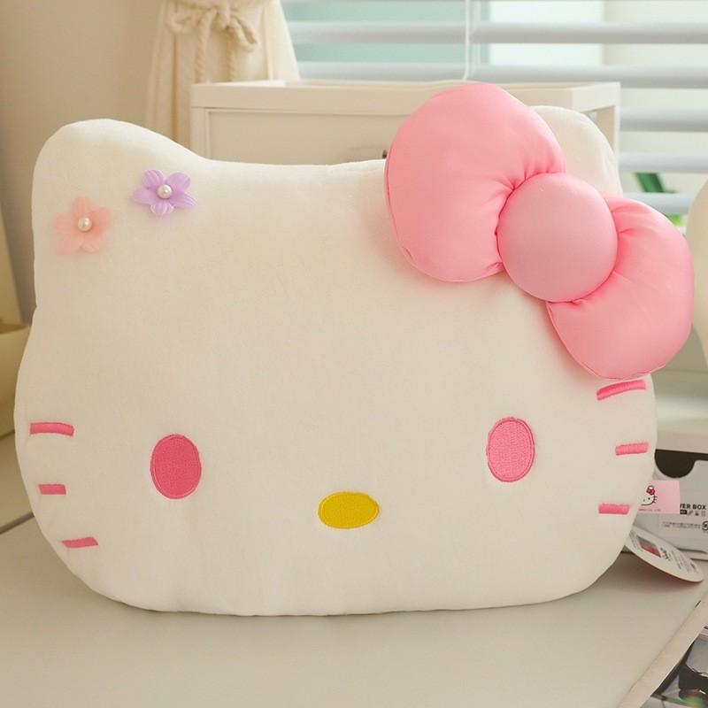 Hello Kitty Plush Pillow Cute Flower And Bow Decorations For Girls Sleep Comfort