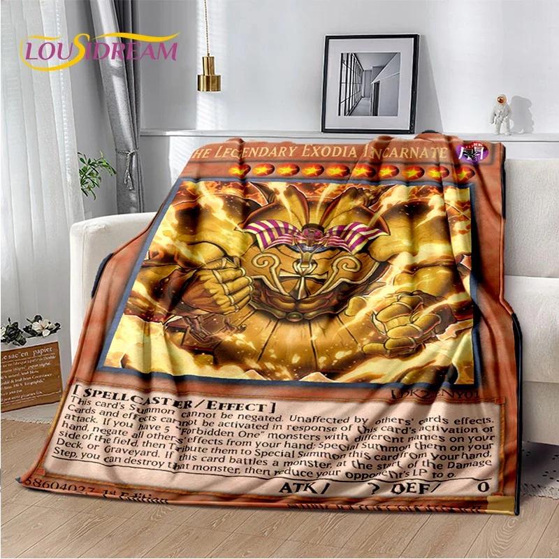 2025 New Yu-Gi-Oh Blue Eyes Dragon Monster Gold Card Cartoon Game Soft Blanket,Soft Throw Blanket for Home Bedroom Bed Sofa Gift
