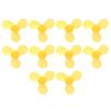 10Pcs Toy Propeller ABS Plastic 3 Blades Fan DIY Toy Model Accessories Yellow 743Y2A