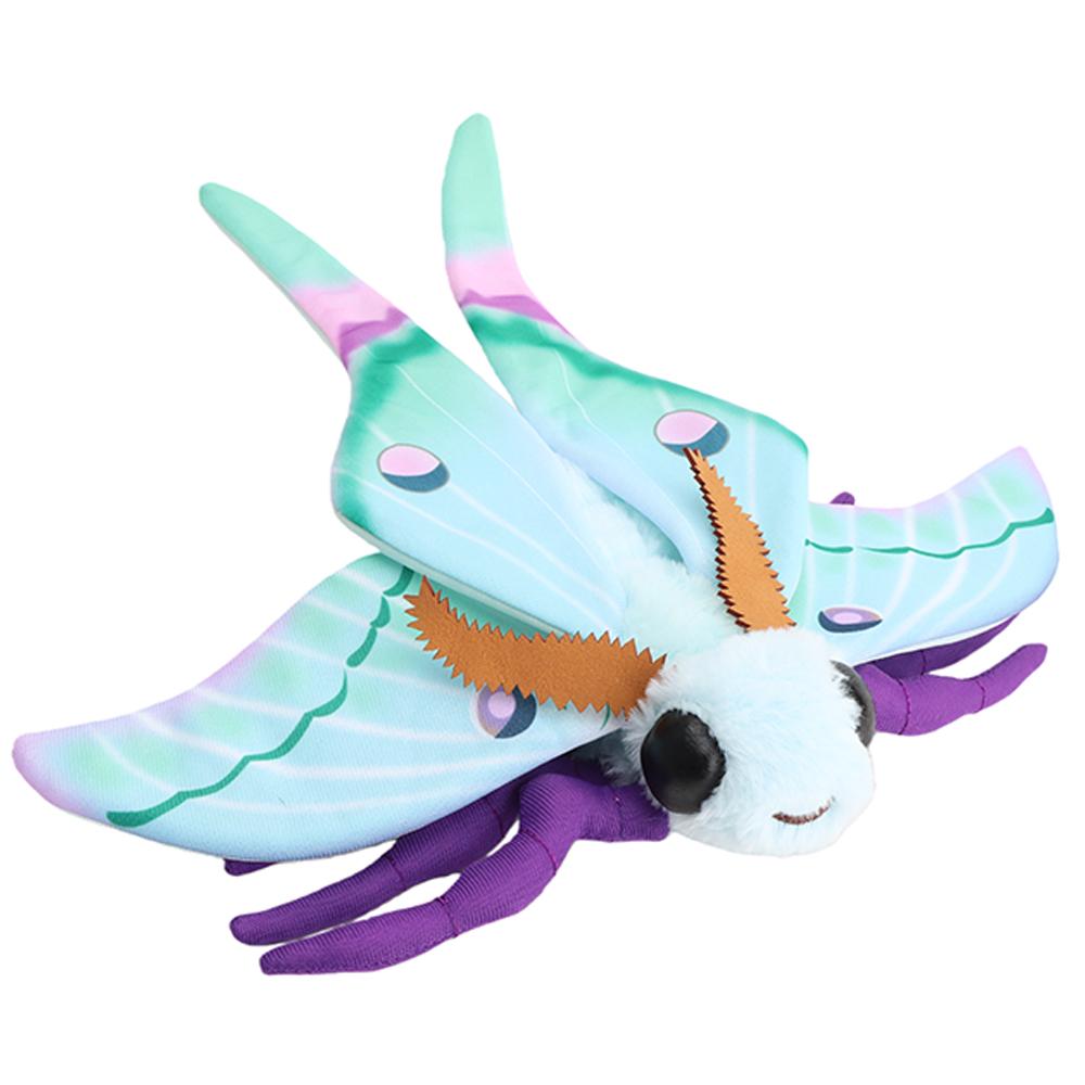 Cute Insect Silkworm Rosy Maple Moth Plush Toys Fidelity Luna Moth Plushie Insect Lifelike Hyalophora Cecropia Kawaii Kids Toys