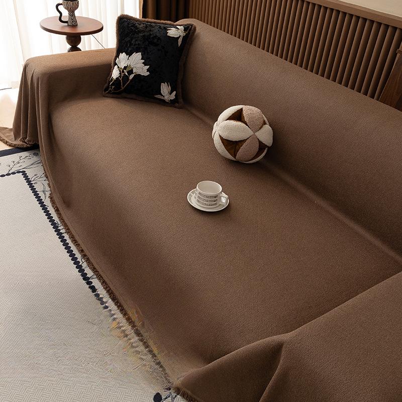 Предотвратить царапины кошек Толстые кисточки Накладка на диван Полное покрытие Домашний Водонепроницаемый Чехол на диван Гостиная Диваны Плед Чехол для мебели