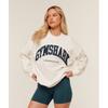 Gymshark Свитшот с графическим принтом для девочек, с круглым вырезом, мягкий белый B4c8z Wcmy