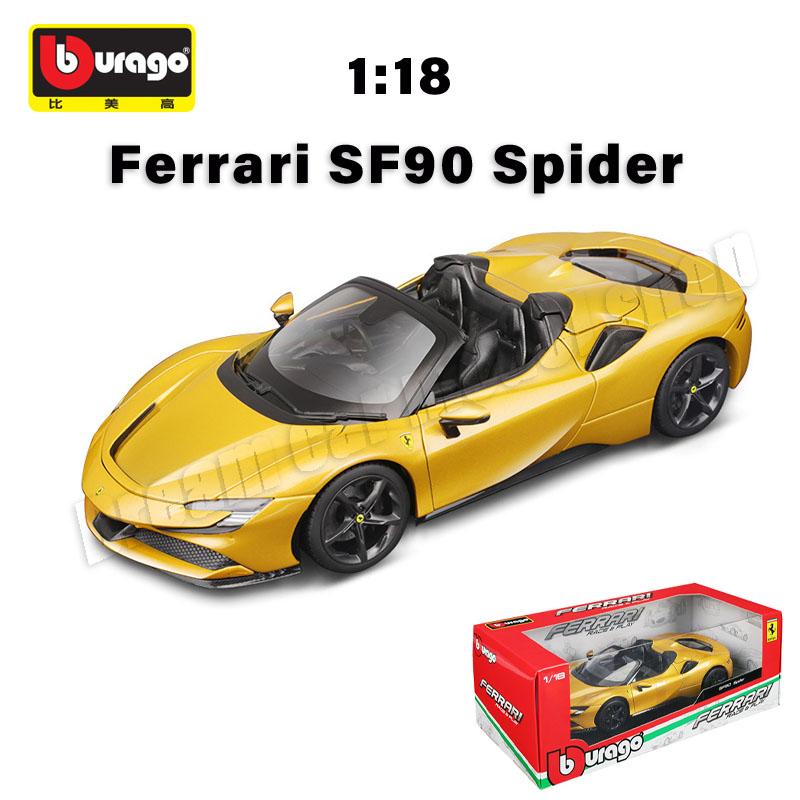 1:18 коллекционных моделей автомобилей серии Bburago Ferrari из легкого сплава, новый стиль Ferrari SF90 XX Stradale, литые под давлением миниатюрные модели машинок, игрушки