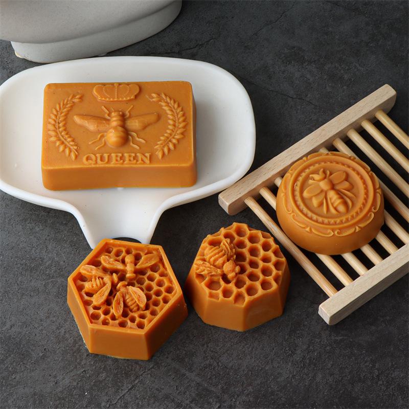 DIY Flat Honeycomb Silicone Candle Mold Geometric Polygon Beehive Aromatherapy Soap Gypsum Chocolate Cake Mousse Baking Tool