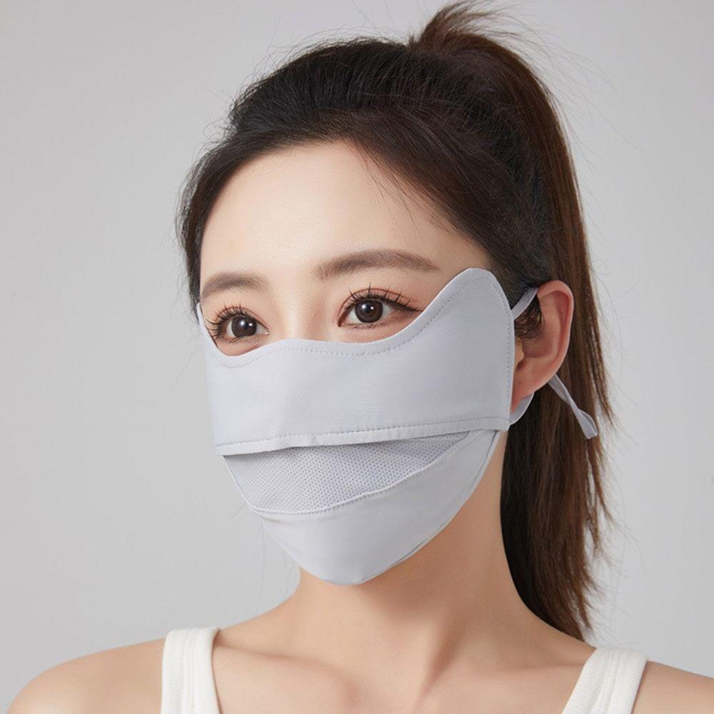 Hanging Ear Summer Face Mask Ice Silk Sports Mask Gifts Sun Protection Mask