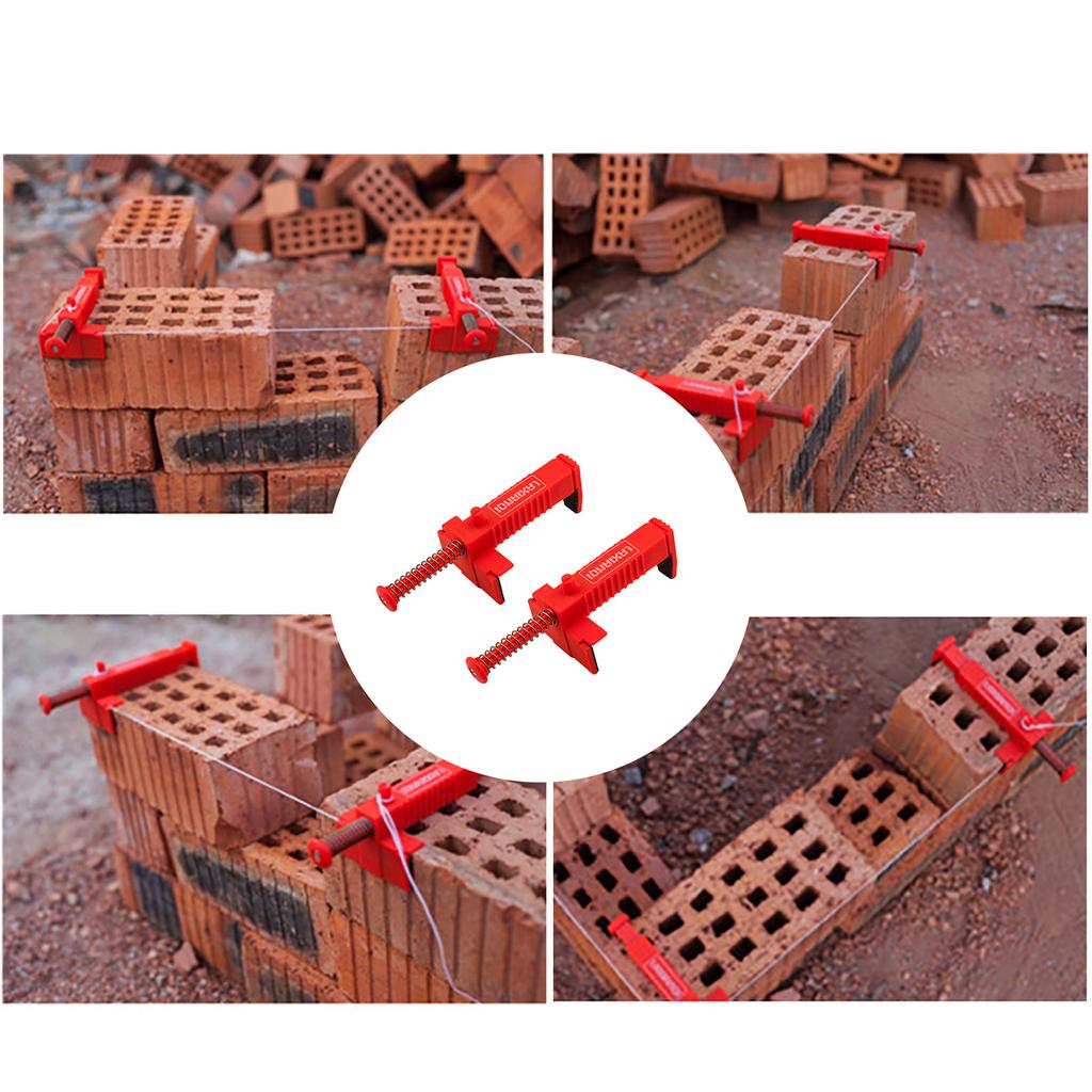 2Pcs Brick Line Clips Line Runners 7.87-9.45inch Clamps Brick Line for Positioning Bricklaying Pullers Line Stretchers