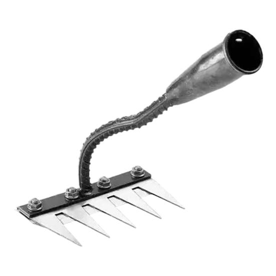 Стальные грабли для прополки, прочные садовые грабли с 5/6/7/8 зубьями, ручной инструмент для рыхления почвы и удаления сорняков