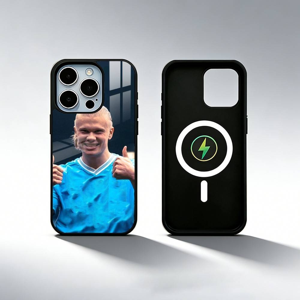 Чехол для телефона Звезда футбола Э-Эрлинг Х-Холанд для iPhone 17, 16, 15, 14, 13, 12, 11 Plus, Pro Max Магнитный для Magsafe Беспроводная зарядка