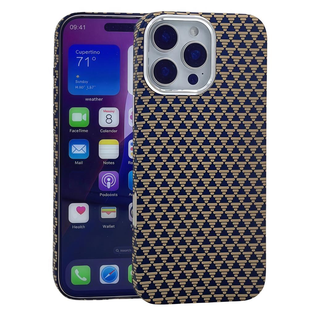 For iPhone 16 Pro Case Compatible with MagSafe Carbon Fiber Texture Hard PC Phone Cover