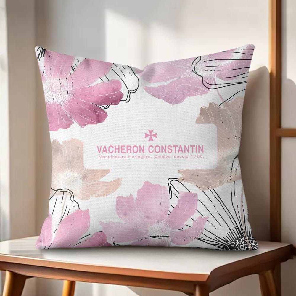 Fashion VVacherons CConstantin Cushion Cover Natural Linen Organic Fabric DoubleSided Printing Couch Pillow Covers Home Decor