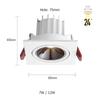 LED Recessed Downlights Anti-glare Angle Adjustable 7W 12W AC85-265V Dimmable Ceiling Spotlight Indoor Bedroom Living Lighting