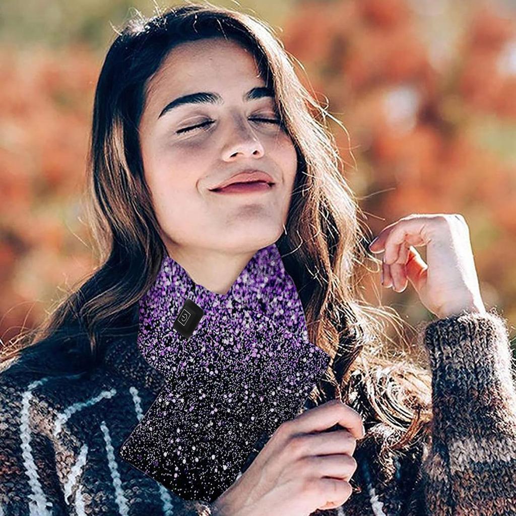 Women's Heated Scarf USB Smart Charging Three-Gear Adjustment Winter Warm Scarves Cute Fashion Unisex Scarf Pad