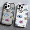 Artistic Colorful Eyes TPU Transparent Phone Case For IPhone 16 15 14 13 12 11 Pro Max 7 8 plus X XR XS Shockproof Soft Case