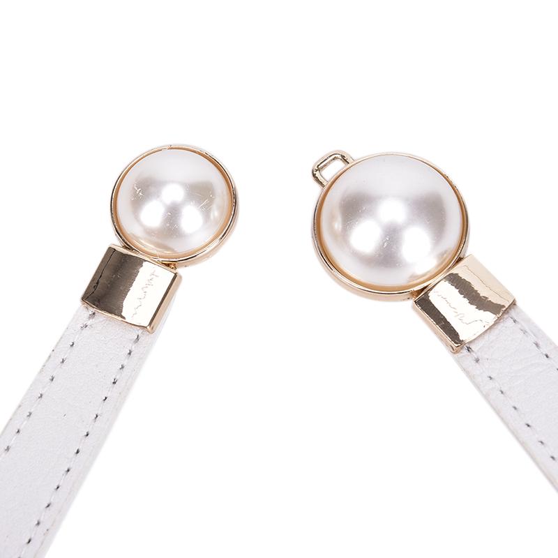 Women Elastic Waist Seal Belt Pearl For Dresses Skirt Waistbands Wasit Belt