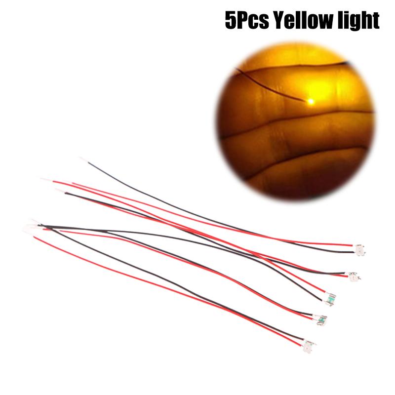 5 шт. 0805 Мигающий светодиод SMD лампа Проводной микро светодиод Предварительно припаянный чип Мини проводная лампа для железнодорожной модели Игрушка Сделай сам Детали модели автомобиля