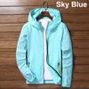 Men Women Casual Thin Zipper Hooded Jacket Unisex UV Protection Windbreaker Loose Stand Collar Jackets