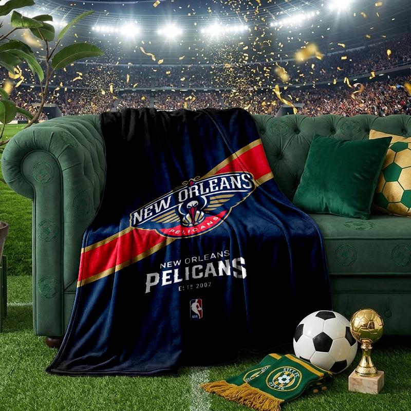 Pelicans Team Spirit Blanket Lightweight Flannel Bedding Blanket Perfect for Travel, Camping, Living Rooms, Offices, Sofas, Fan Christmas gift