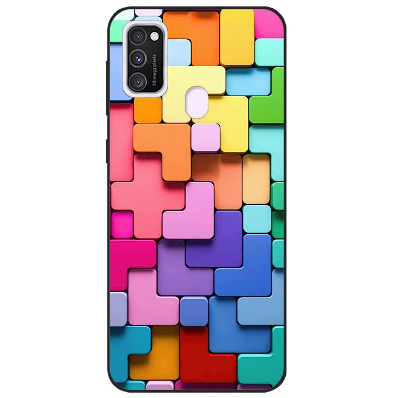 For Samsung M21 Case 6.4" Soft Silicon Cover For Samsung Galaxy M21 M 21 m215 Phone Back Bumper Funda black tpu case