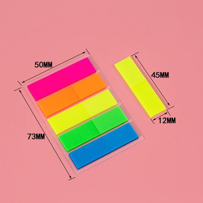 100/500/1000 шт. Разноцветные флуоресцентные наклейки Post It Закладки для книг Мемо-флажки Индексные листки Бумажные вкладки Post-it Липкие заметки