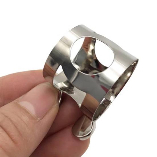 Clarinet Ligature Clarinet Mouthpiece Ligature with Adjustable Screws Rustproof Polished Surface B Flat Silver Clarinet Ligature