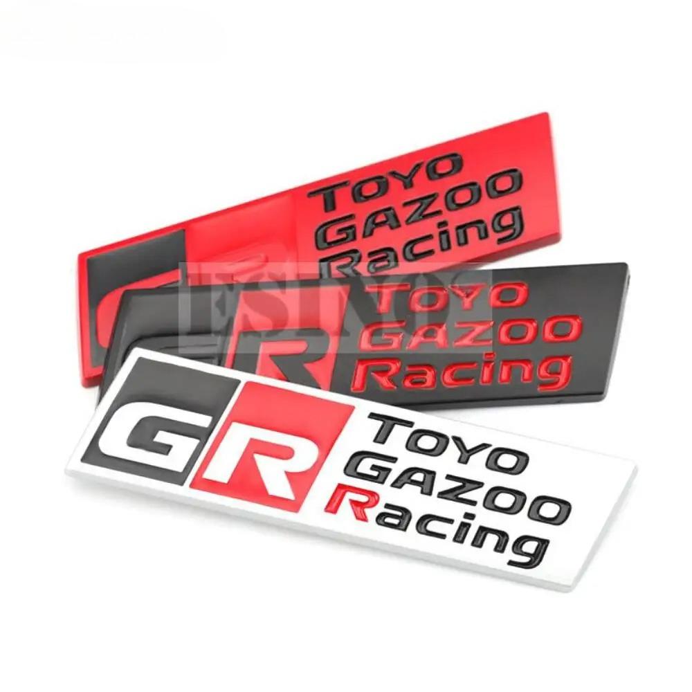 1 шт. Автомобильный стайлинг Gazoo Racing GR 3D Значок из цинкового сплава для решетки радиатора автомобиля Металлическая эмблема Наклейка для Supra AE86 GT86 Corolla