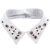 Fashion White Fake Collar Women Detachable Collars Black Woman False Collar Lace Removable Half Shirts Tie Top Collars Decor
