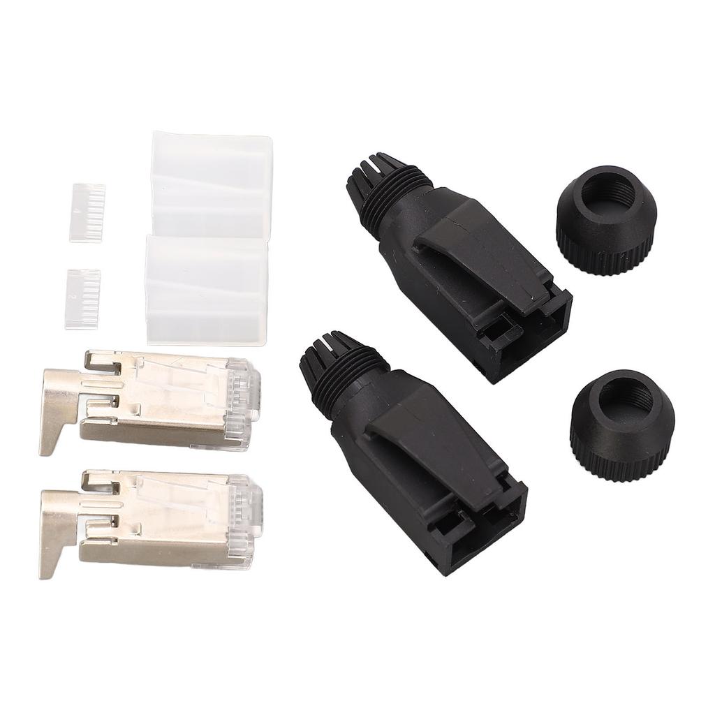 10 Set Assembly Type RJ45 Connector Kit 8   Cat5e Cat6 Industrial Ethernet Modular Plugs