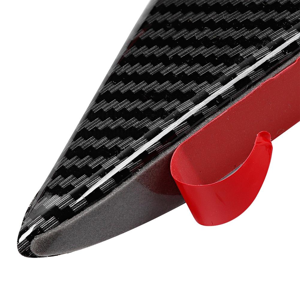 4Pcs Set Universal Carbon Fiber Style Car Front Bumper Canards Splitter Fins Deflector