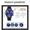 Fashion Mens Stainless Steel Watches Luxury Men Sports Quartz Wrist Watch Calendar Luminous Clock Male Business Casual Watch