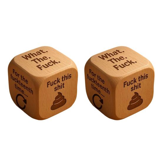 Кубики для снятия стресса в офисе Смешные кубики для работы за столом Деревянные подарки-приколы ручной работы для коллег Юмор на рабочем месте Подарки на Тайного Санту