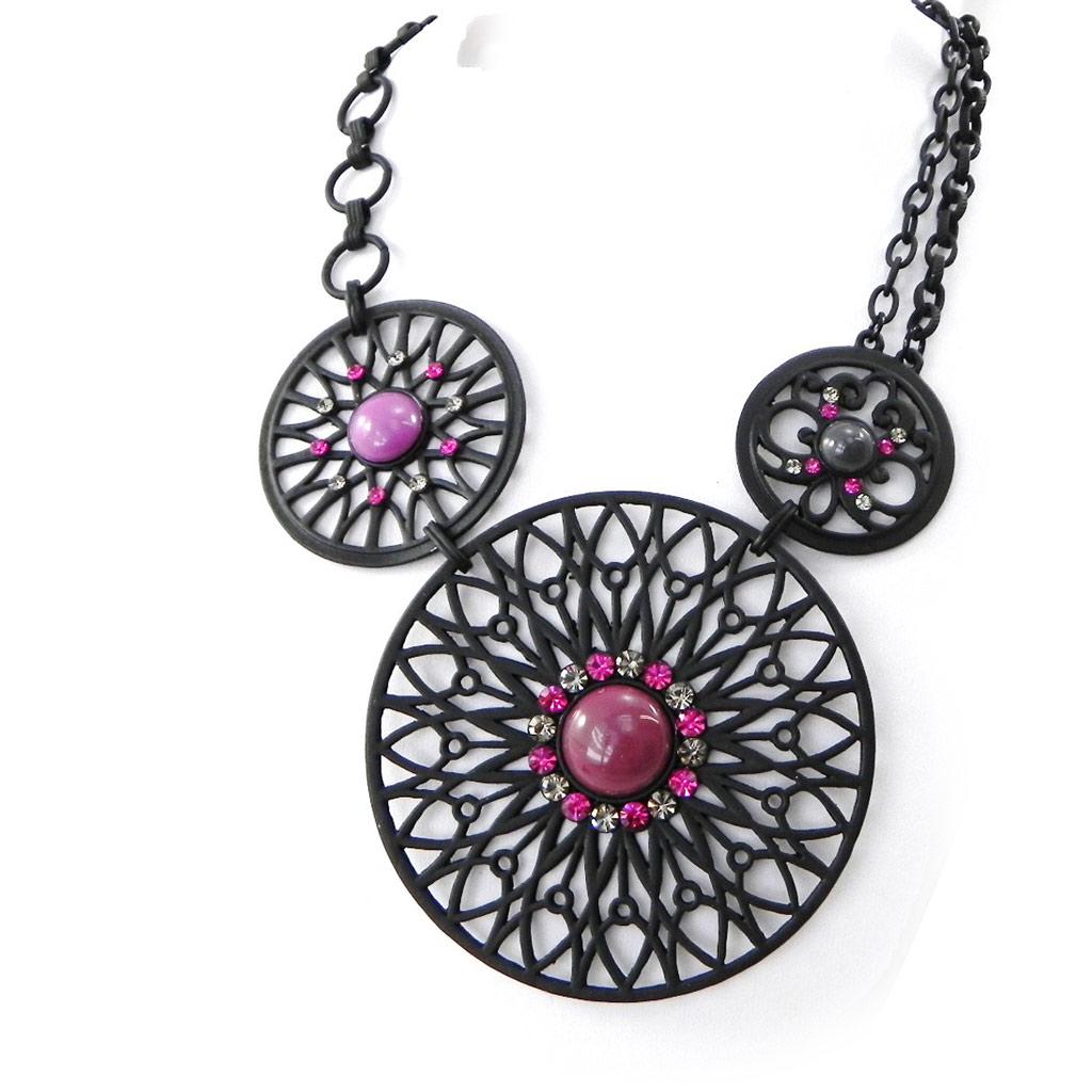 NOA [H9006] — Дизайнерское колье «Кармен» фиолетового цвета