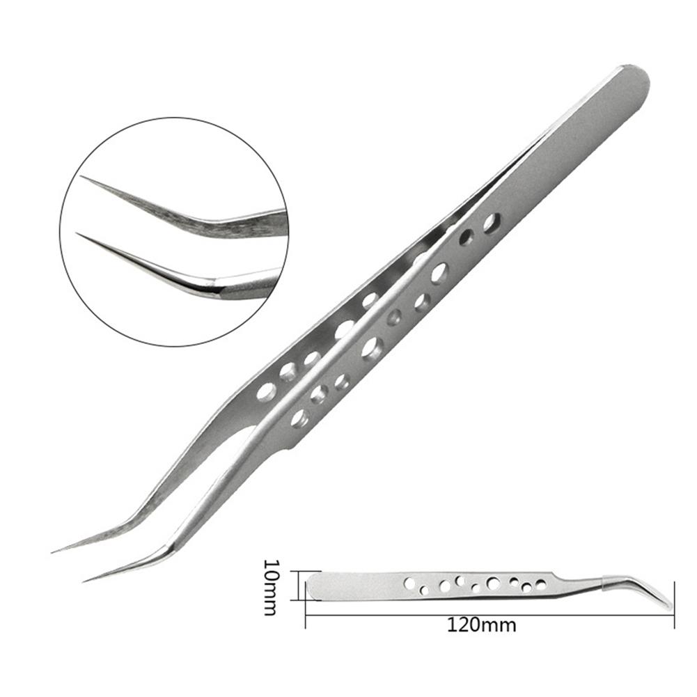 Small Tweezers Stainless Forceps Straight Tip 124-140mm 1pcs