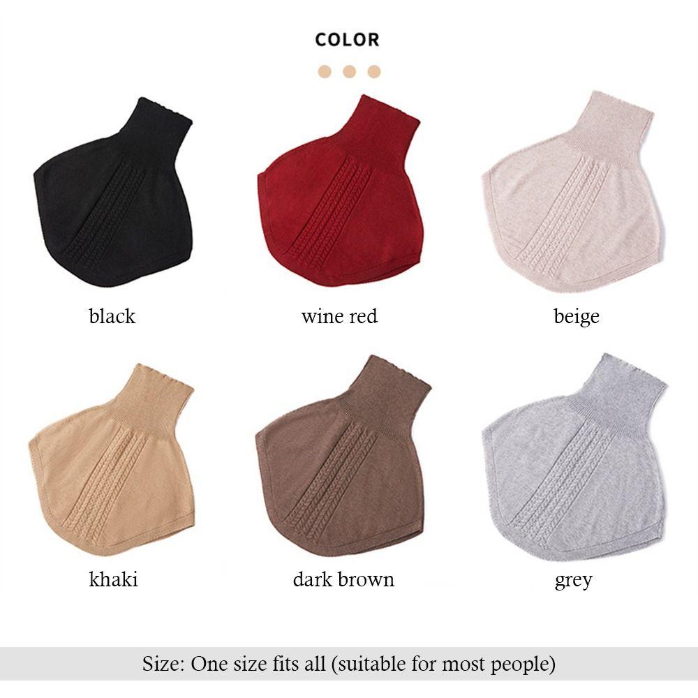 Soft Knitted Ring Scarf Winter Warm Cover Head Neck Fashion Fake Collar  for Women Girls
