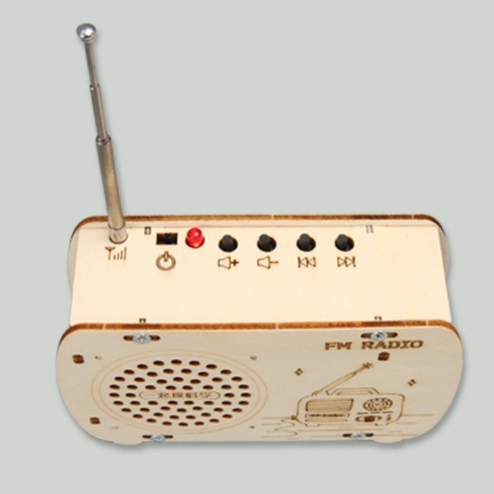 DIY Craft Wood Radio Material Set Scientific Training Experimental Kits Student Learning