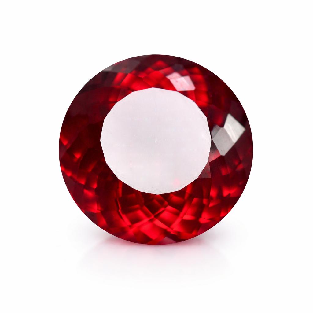 16x16mm PERFECT Round Shape CERTIFIED Natural Red Ruby PRECIOUS Loose Gemstone