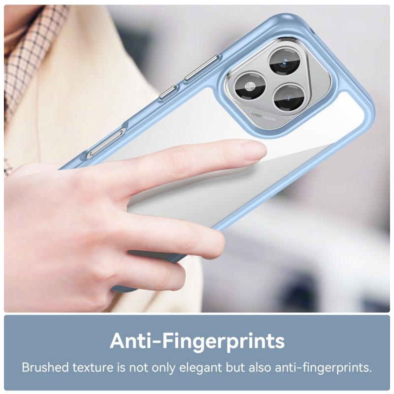 For Honor 400 Lite 5G Phone Case WANLONFENG XC Series TPU Acrylic Cover with Tempered Glass (Big Lens Hole)