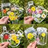 Pressed Flower Bookmark Kit with Transparent Stickers and Lamination