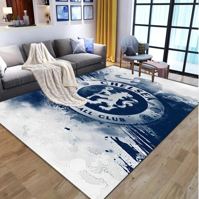 Chelsea F.C Pattern Rug, Indoor/Outdoor Mat, for Picnic, Gameroom, Bedroom, Office, Living Room, Home Decor Carpet, Birthday Gift