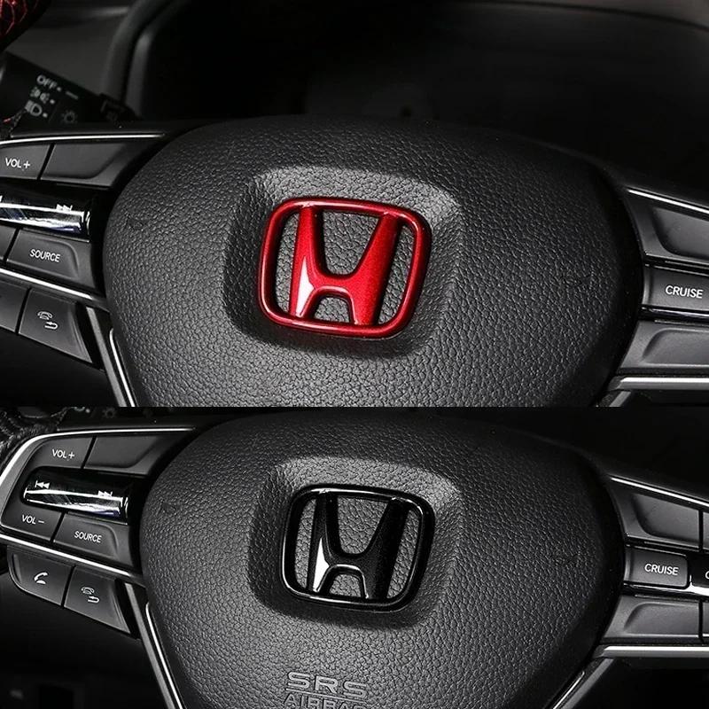AAFR1 ABS Car Steering Wheel Logo Emblem Cover Sticker for Honda Accord Odyssey Jade CRV Fit CRZ City Civic HRV 8th Pilot Legend Pilot