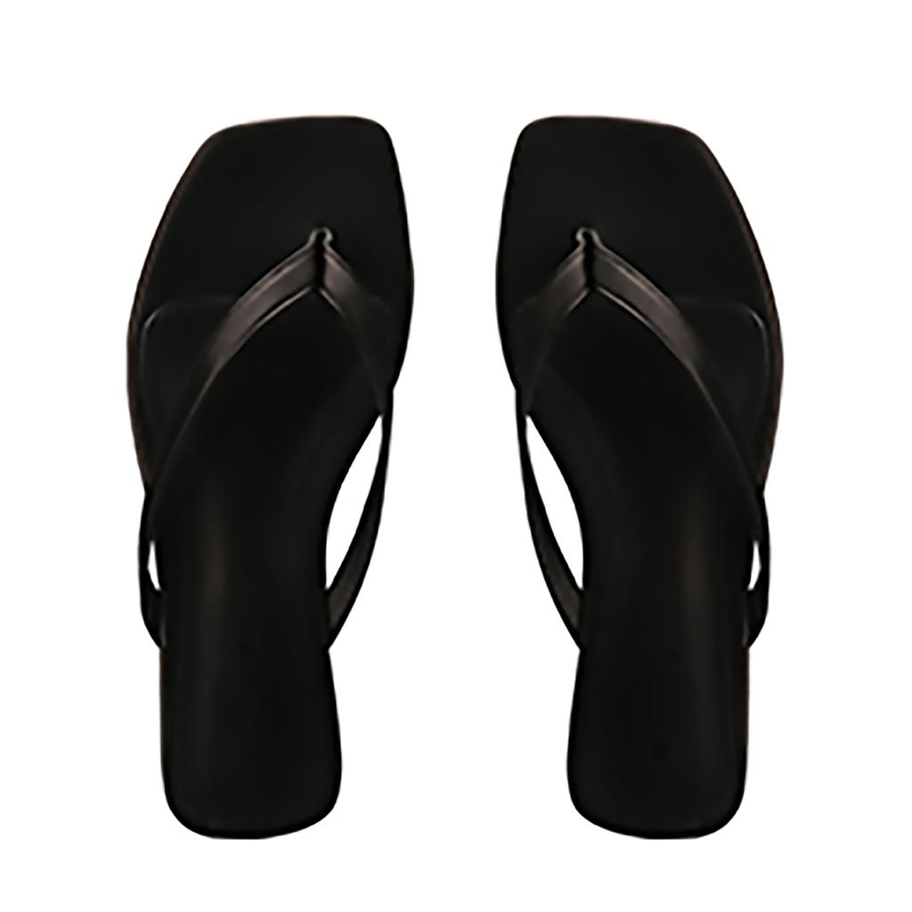 Grape Mother Studiolee Summer New Cat Heel High Heels Flip-flops Flat Bottom Outside Toe Cool Slippers