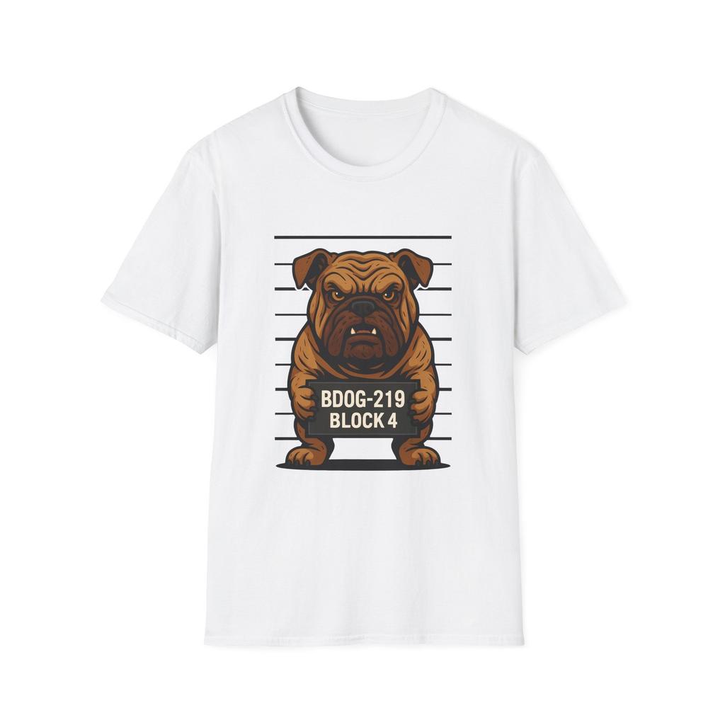 Unisex Softstyle T-Shirt Bulldog Puppy Mugshot Animal