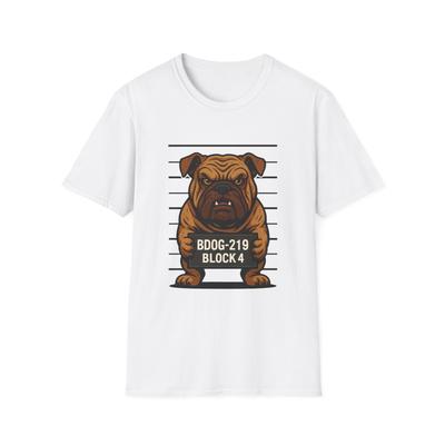Unisex Softstyle T-Shirt Bulldog Puppy Mugshot Animal