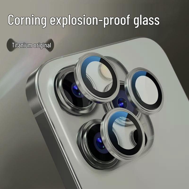 Защитное кольцо для камеры iPhone 16 Pro Max с пленкой для линз 'Eagle Eye', Совместимо с iPhone 14/15.