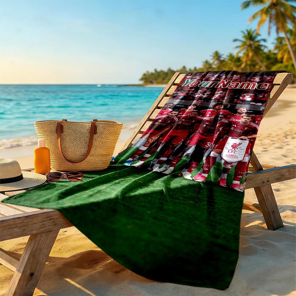 Liverpool Customized Name Beach Towel Super Soft Microfiber Quickdry Fabric